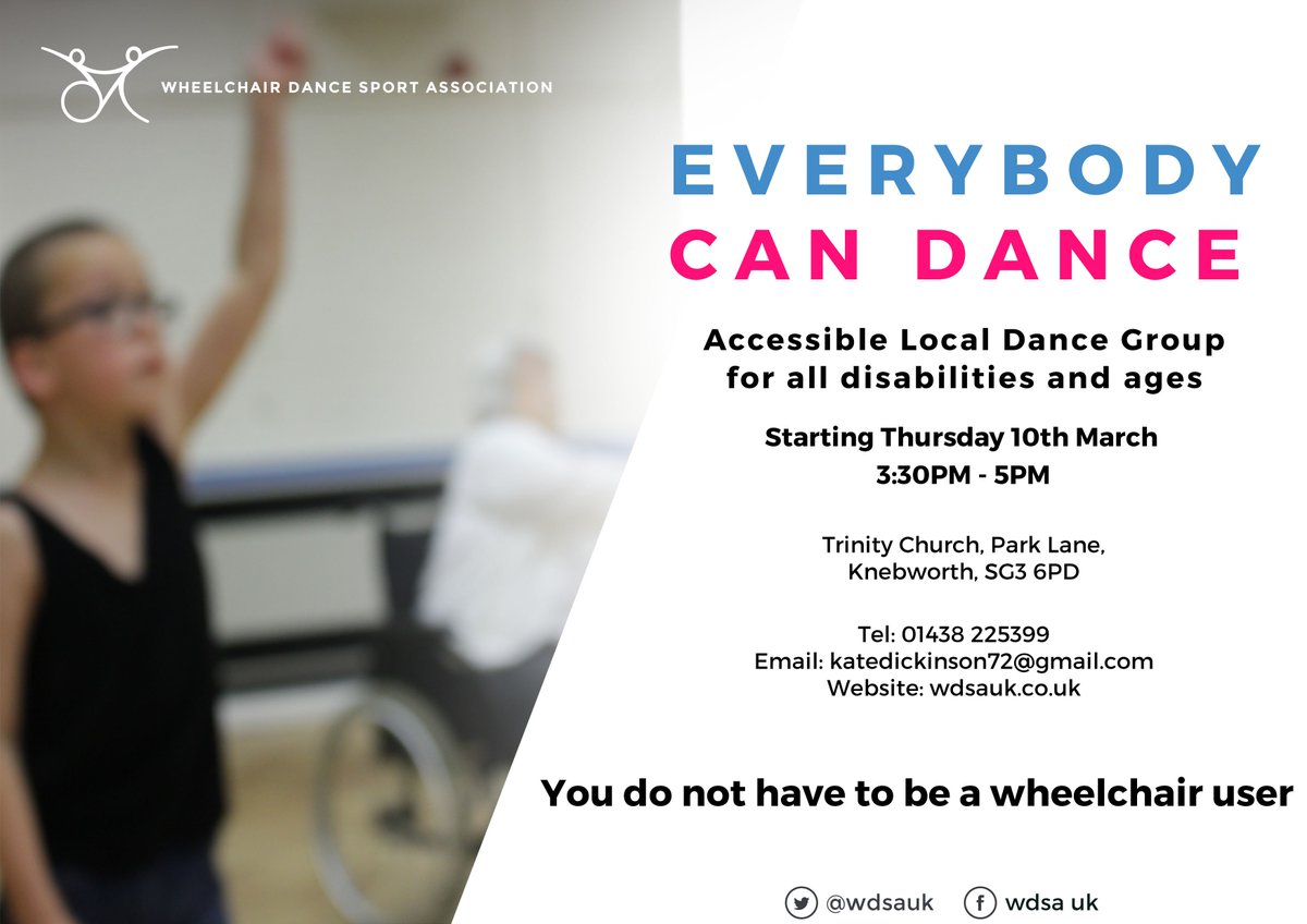 ParaDanceUK's tweet photo. New local group starting tomorrow at 3:30pm in Knebworth! https://t.co/AGWEx4zfvK