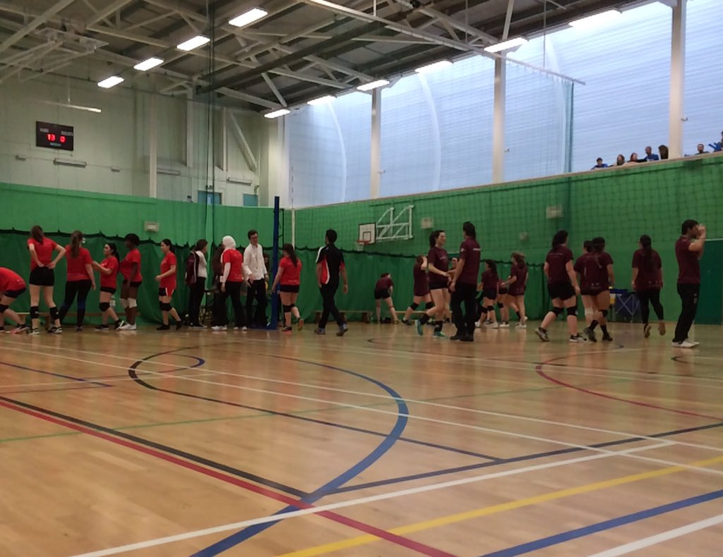 UOB Women win the first game of varsity. Men prepare for their game while girls exchange hands #varsity #teamuwe