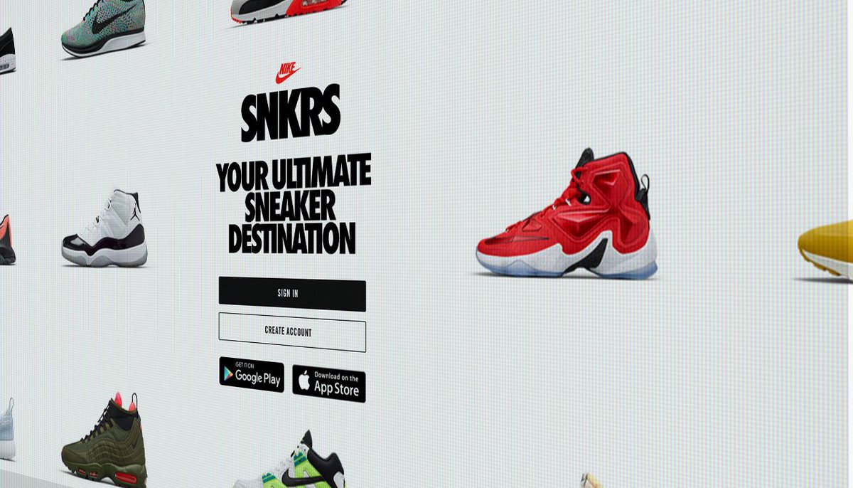 nike snkrs website