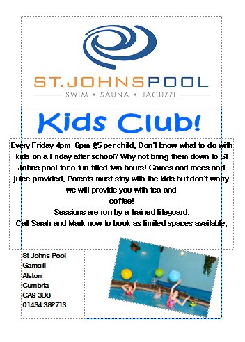 stjohnspool's tweet photo. Every Friday 4pm-6pm £5 per child! #visitalston #northpennines https://t.co/dezHOj0rqp
