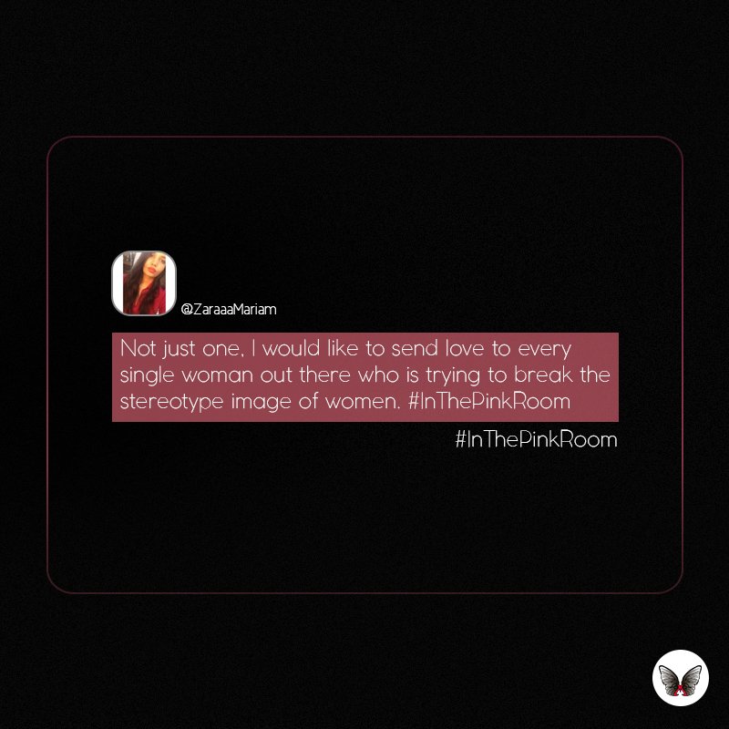 MonroStudio's tweet photo. Thank you @ZaraaaMariam for participating #InThePinkRoom and appreciating women. https://t.co/CuFirSqvCE