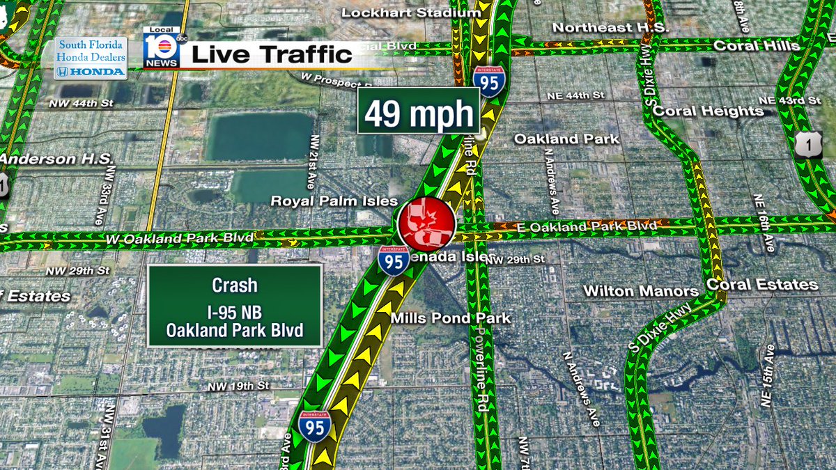 Crash on I-95 NB and Oakland Park Blvd #TRAFFIC https://t.co/Yk5ghysbzn