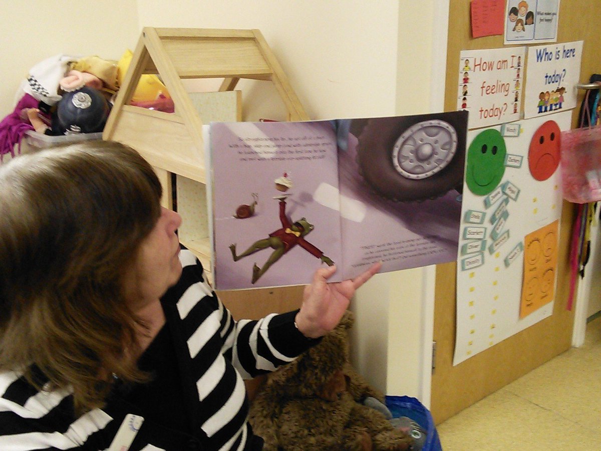 snapbroadwood's tweet image. Beep beep day, learning about road safety. #redmeansstop #stoplookandlisten #toadsroadcode