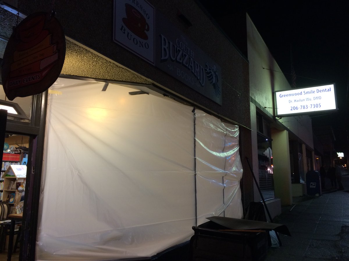 knkxfm's tweet photo. Couth Buzzard Books on #Greenwood two blocks from the #GreenwoodExplosion. 7 of 9 firefighters still in hospital. https://t.co/BCaFoxXT7w