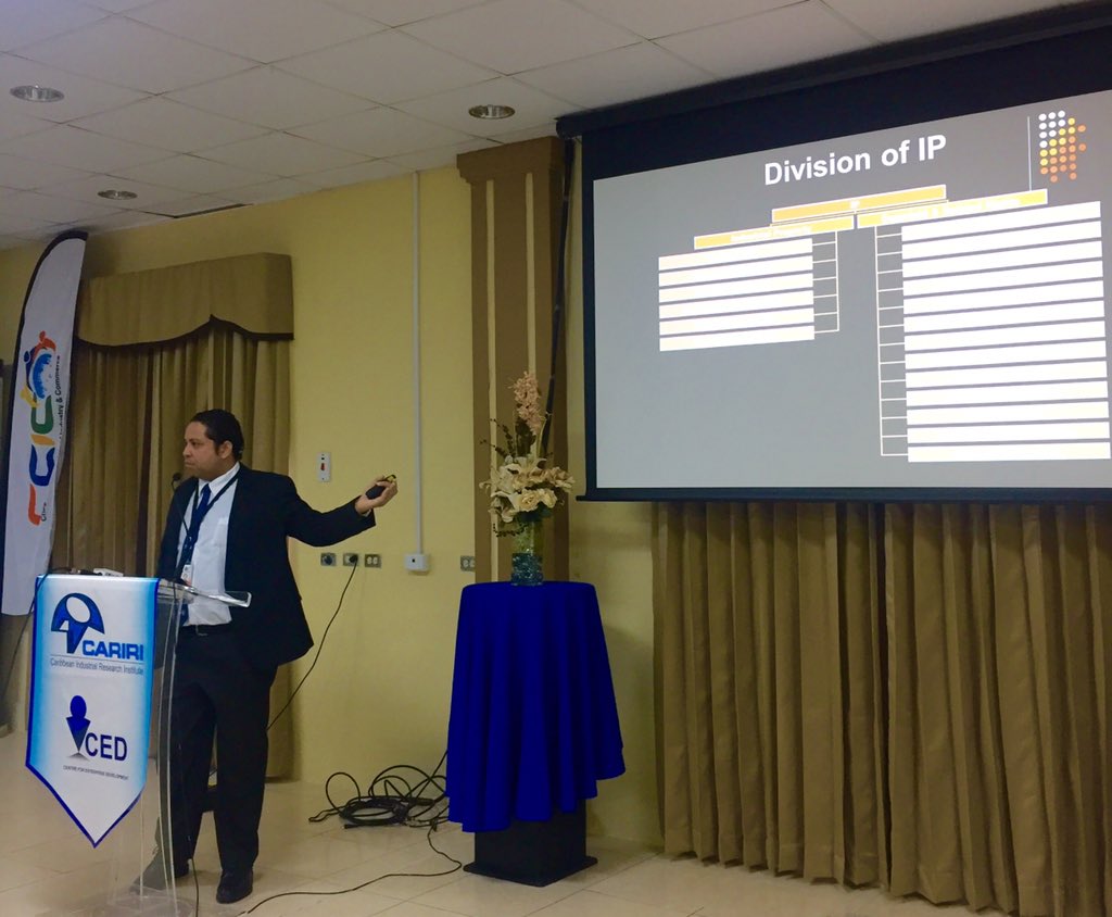 Min_AGLATT's tweet photo. IPO's Regan Asgarali - "What's in a Name: Making Your Brand Work For You" #GoRTT #AGLATT #IPOTrinbago #WorldIPDay🇹🇹 https://t.co/gxzRB7YitU