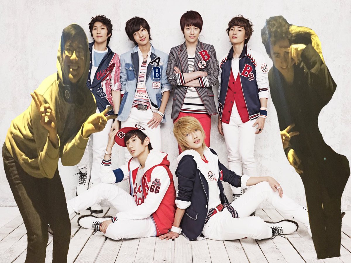 RadiatedFiends's tweet photo. Look at these nerds in a k-pop band https://t.co/cWB4dgIOtP