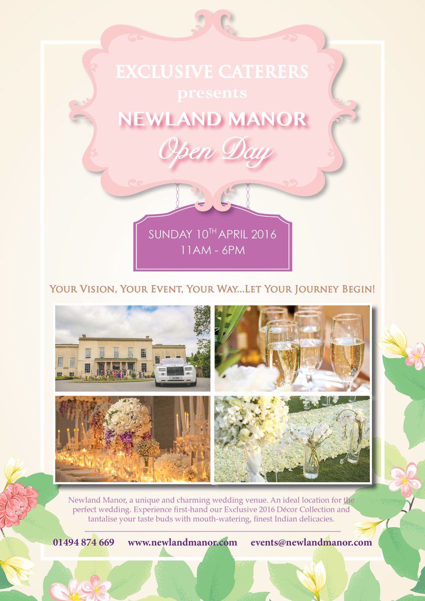 ExEvent's tweet image. Come and visit us at Newland Manor's Open Day. 

Click here for your FREE E-Invite 
eventbrite.co.uk/e/exclusive-ca…