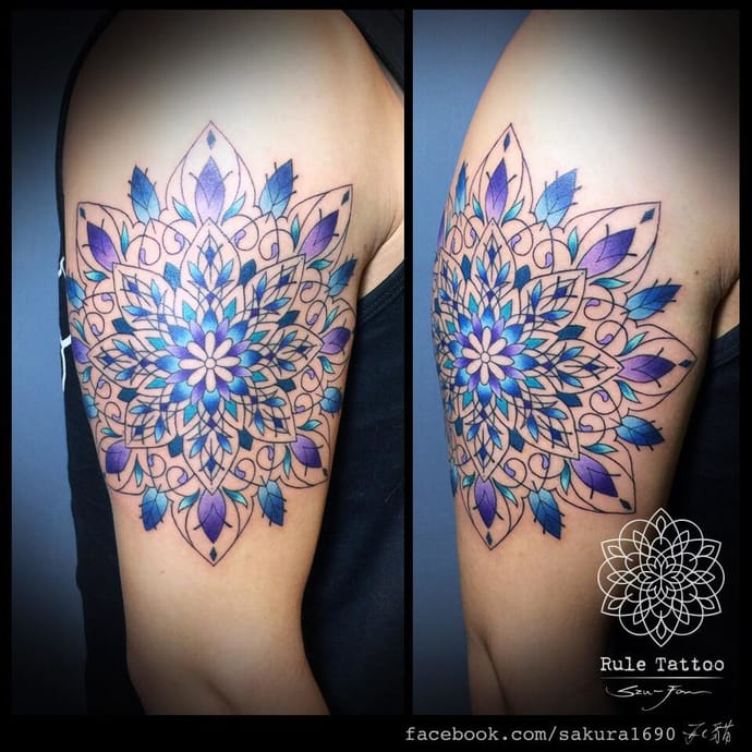 Bird and Mandala tattoo by Versus Ink  Post 16388