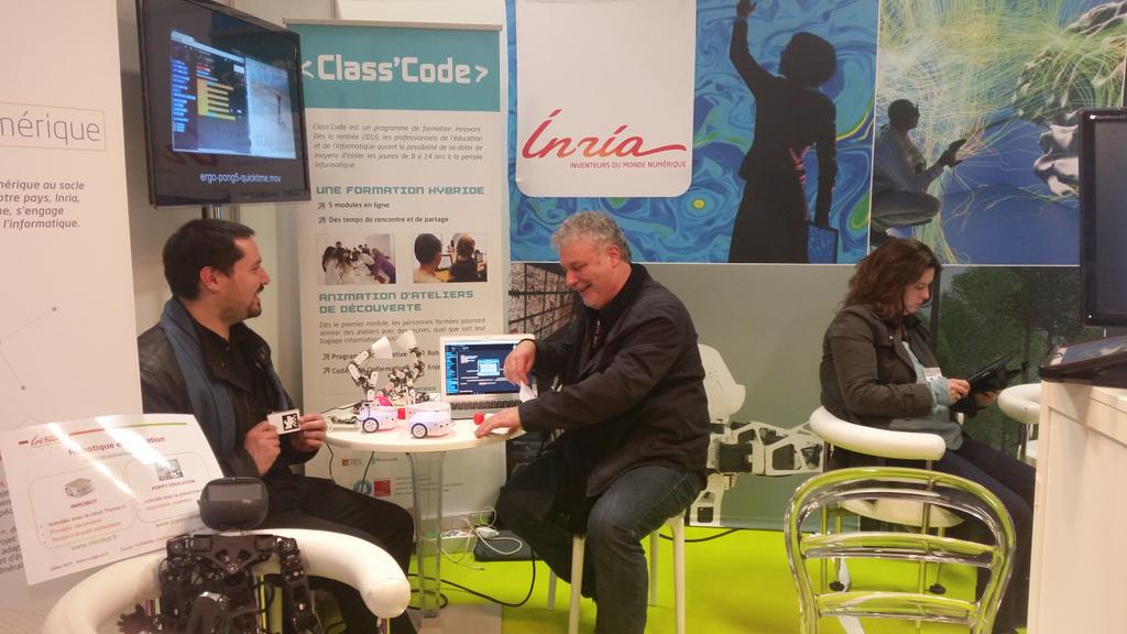 Sblackpowder's tweet image. Venez discuter avec nous de l'enseignement des sciences du numérique #poppy_project #educatectice @Inria #classcode