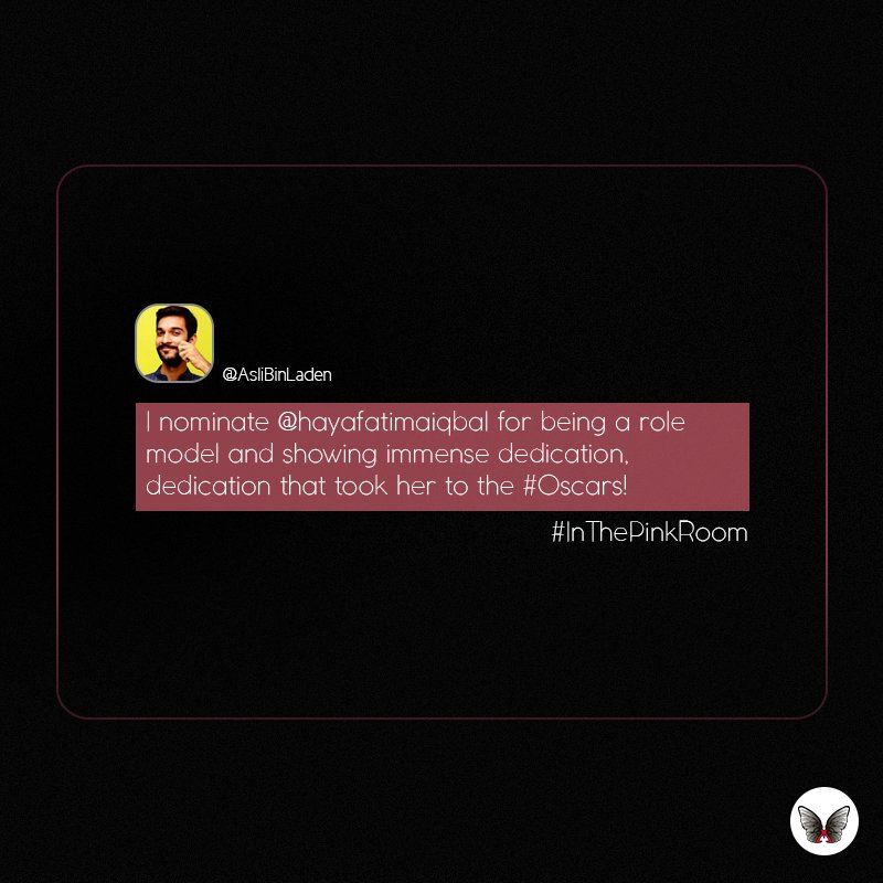 MonroStudio's tweet photo. Thank you @AsliBinLaden for participating #InThePinkRoom and nominating @hayafatimaiqbal. https://t.co/O5OtmGa0y2