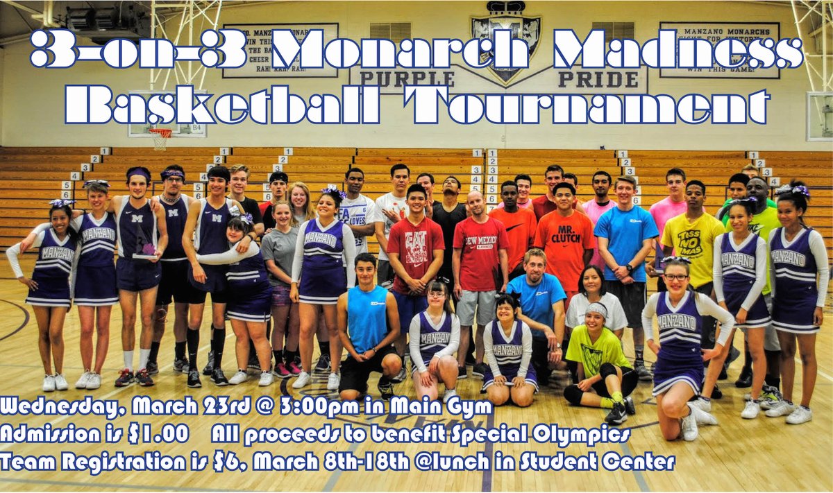 ManzanoMonarchs's tweet photo. 11 Team slots left! Sign up by March 18th. Info on flyer. #MonarchMadness https://t.co/rRAfvOi8EG