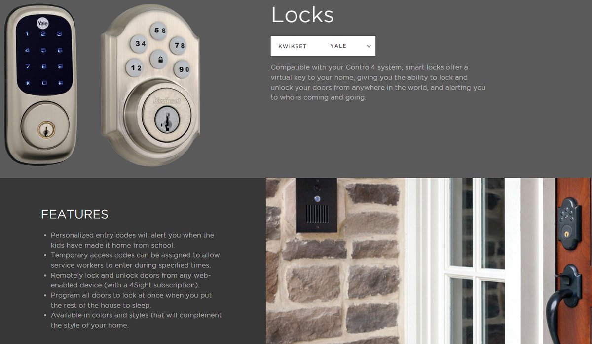 iSStenn's tweet photo. Smart Locks & @Control4! Better Together! #BetterLifeSolutions #WorksWithControl4Week https://t.co/cS2JDNlS5i