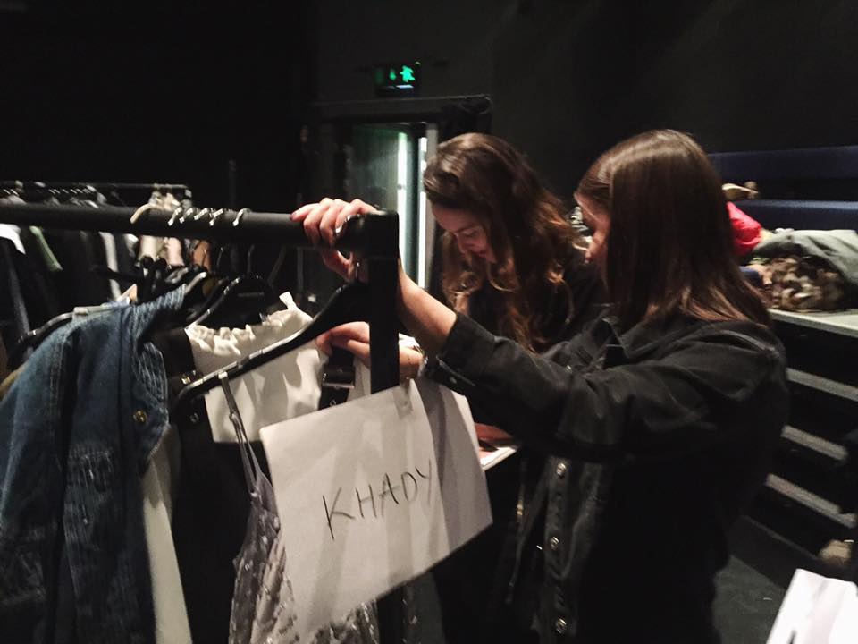 Our stylists are busy backstage organising the final looks for tonight's show. Not long now! #DCUFS16