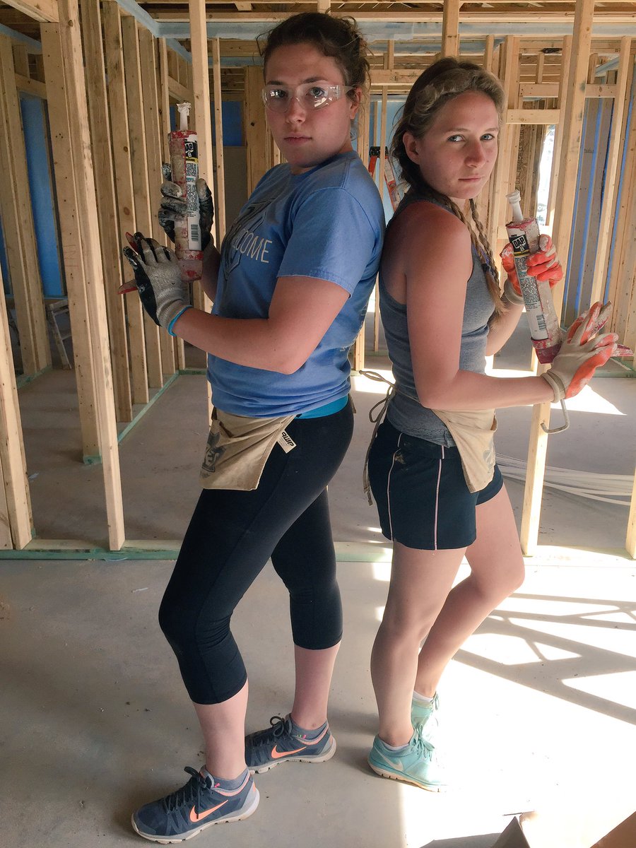 RWUHFH's tweet photo. Caulk this!!! #RWUHabitatNC https://t.co/YaPtncpE9y