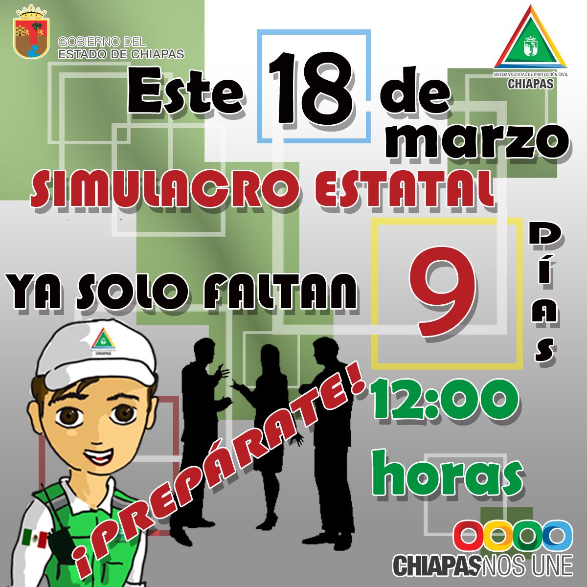 pcivilchiapas's tweet photo. Ya faltan pocos días para el Simulacro Estatal de PC. ¡Prepárate! https://t.co/BFxRC95dsS