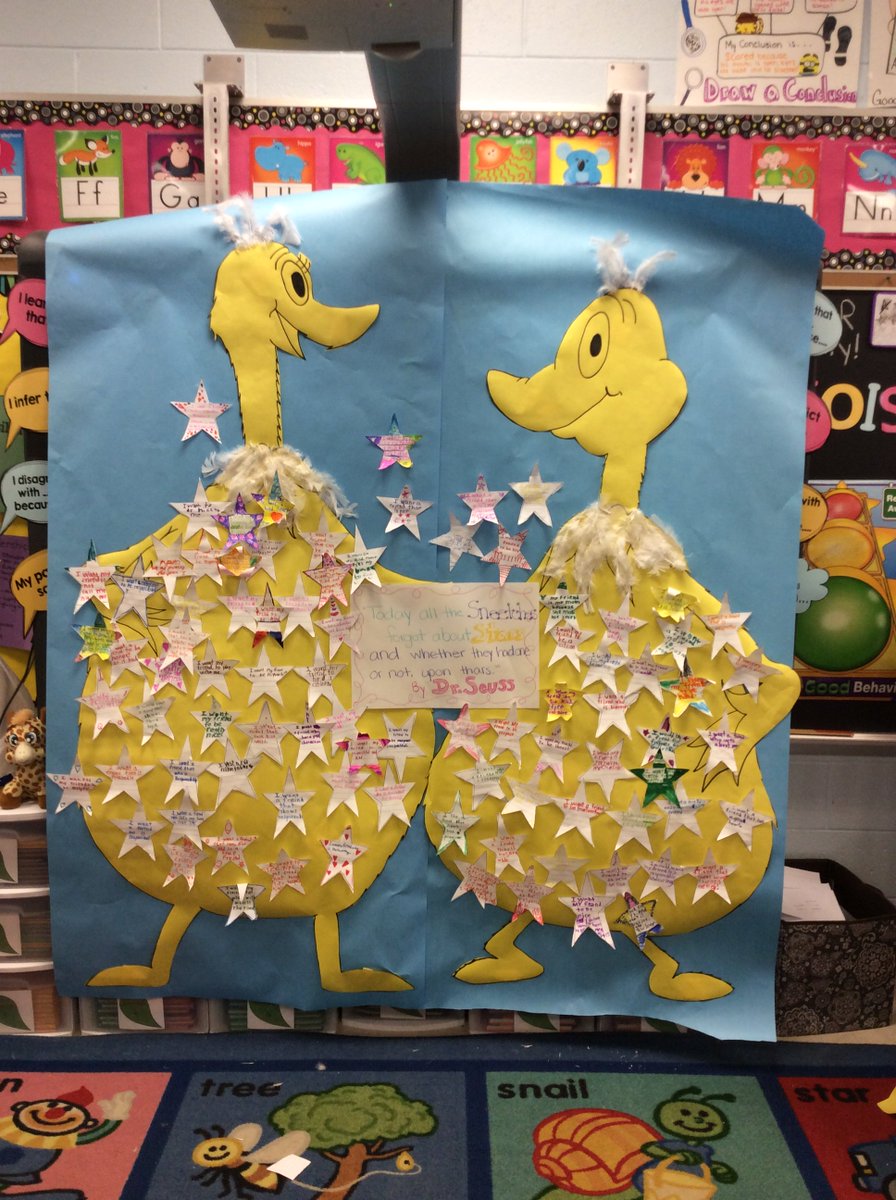 Sneetches 4 Dr. Seuss day by @jesssachi4 ss learn looks don't matter-it's what's on the inside! #edisonk12 #jmproud