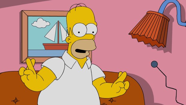 Image result for homer simpson fingers crossed