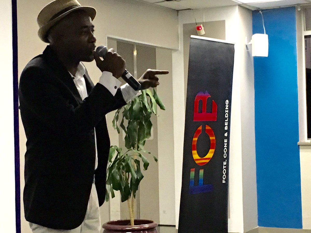 Spoken word artist Radile closing off our @FCBafrica group management forum. Inspiring stuff