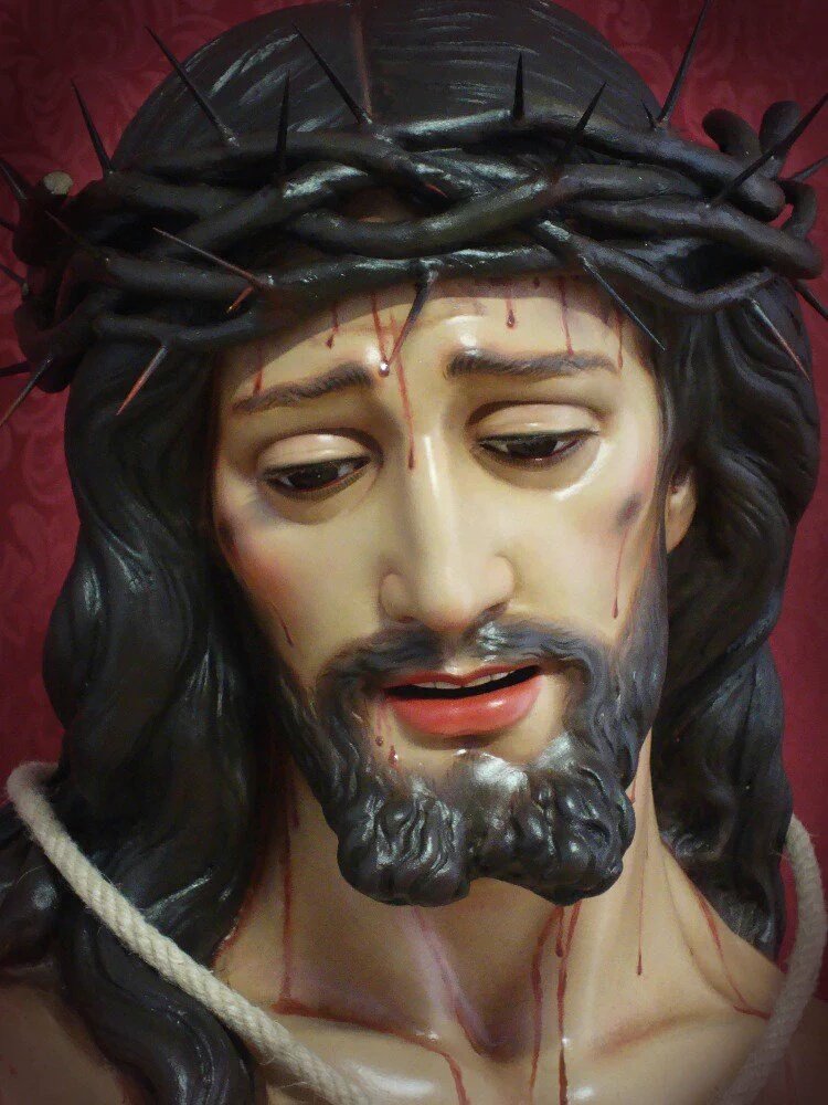 Así ha quedado la imagen del Señor de la Humildad tras su restauración realizada por Antonio Parras.