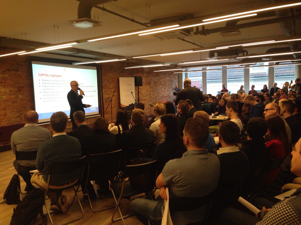 StartupHouse_LV's tweet photo. Every startup and their friends is here today at the launch of Latvian Startup Association @StartinLV https://t.co/0ukbK2Zaze