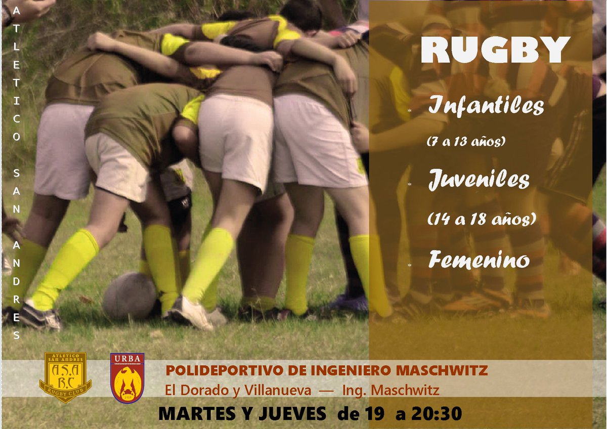 ASARC_rugby's tweet photo. Dale...veni  a divertirte. Rugby infantil, juvenil  y tambien para las chicas ¡¡¡¡ https://t.co/cgjHXaeWRS