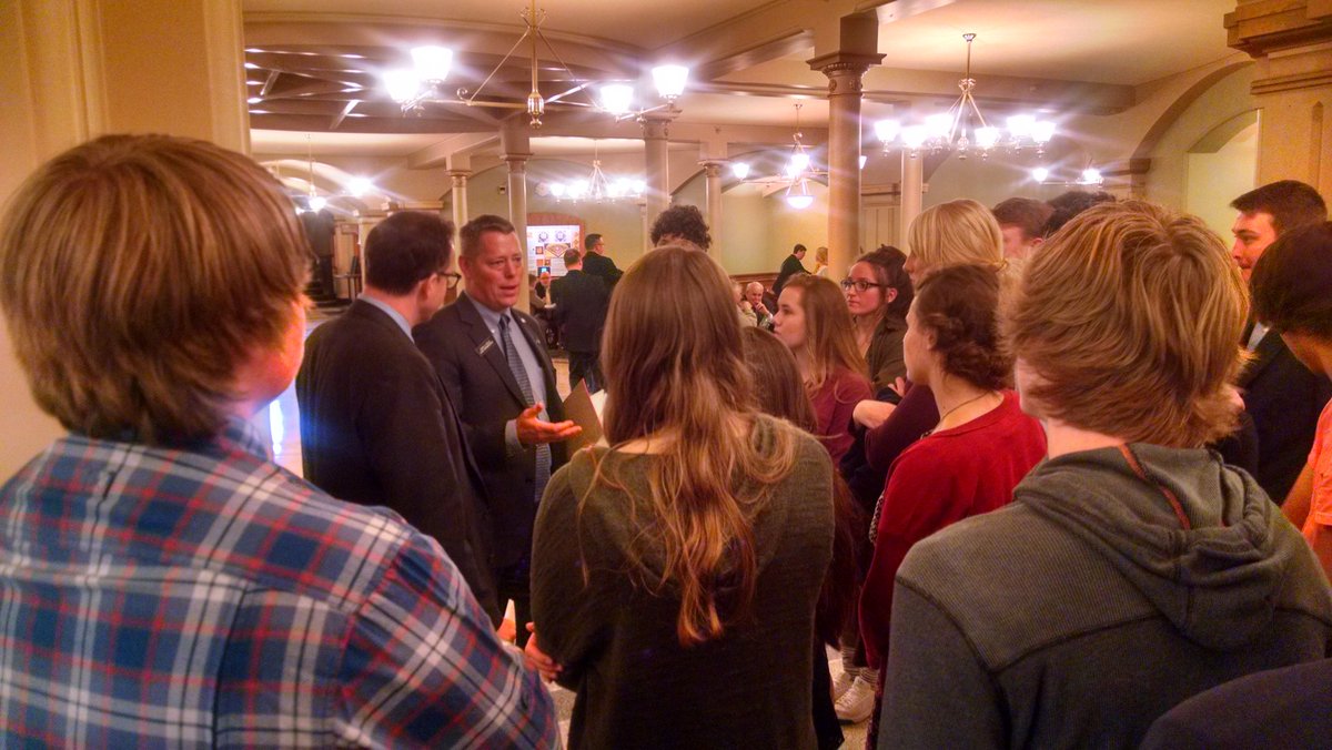 B_Rock22's tweet photo. Representative John Wills speaking with our students regarding the Polaris bill & more. #SLHSGOV @SLHSNewsbreak https://t.co/J3HN01X77L