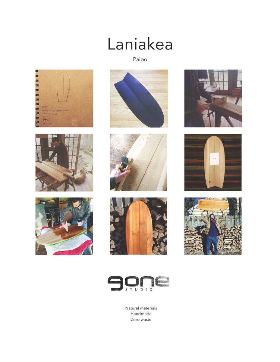 GoneStudio's tweet image. Making our Laniakea paipo (traditional Hawaiian body surfing board.) #Handmade #naturalmaterials #zerowaste