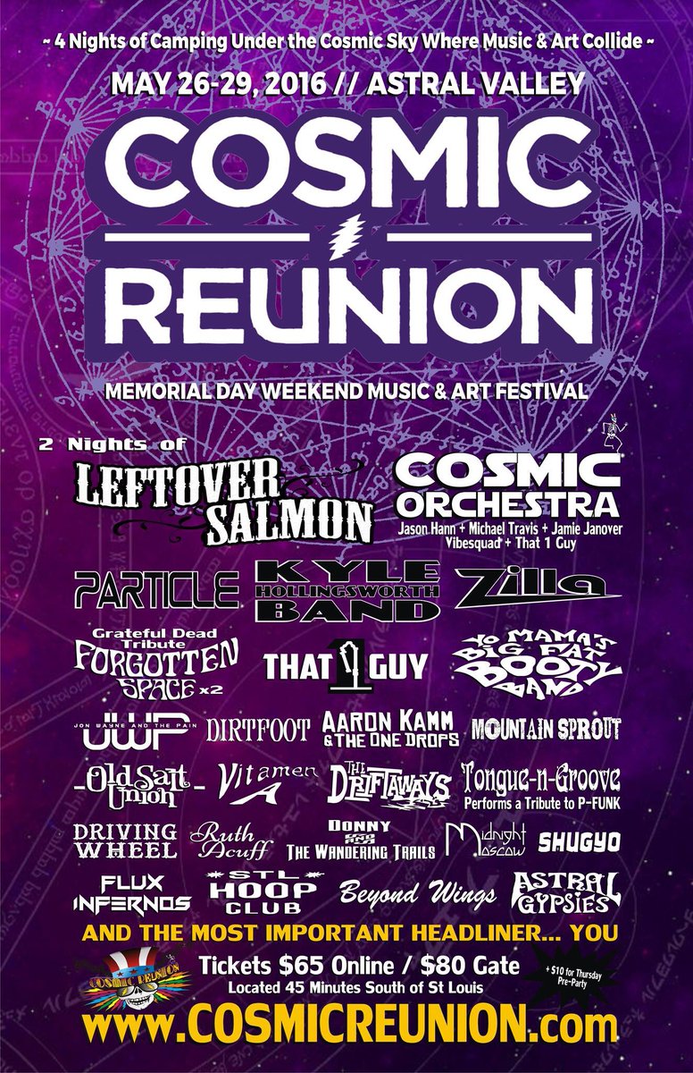 ForgottenSpace's tweet photo. So stoked to be playing 2 nights at #CosmicReunion @AstralValley over Memorial Day weekend. https://t.co/fMakxlBSqo https://t.co/Upghtm6oFH