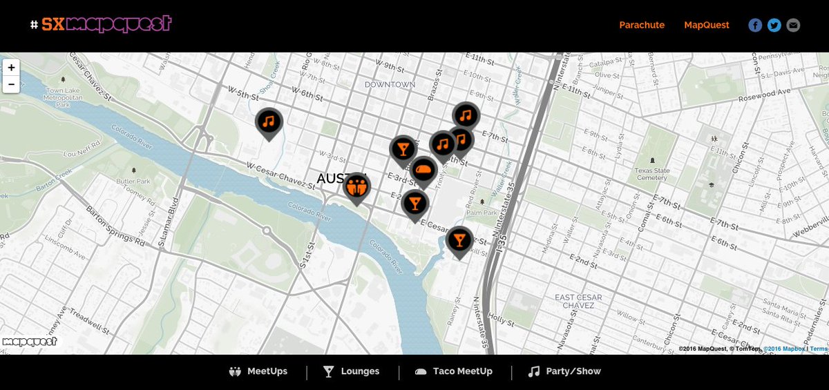 MapQuest's tweet photo. Going to #SXSW? We've created a cheat sheet to make it the best weekend ever! #AOLSXSW

https://t.co/7BVxRNTFkx https://t.co/n4m85vLcDn