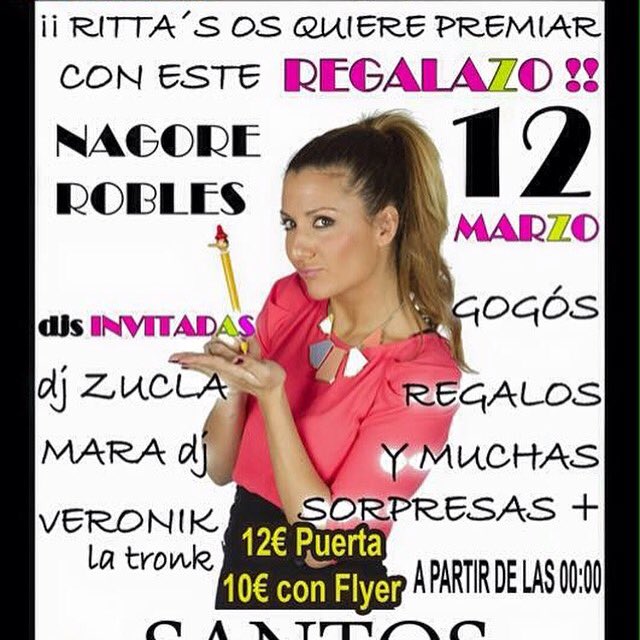 FIESTARITTAS's tweet photo. Chica queda nada para anunciar quien son las ganadoras para las entradas de RITTA'S este sábado 12..RT https://t.co/kjV1armLjH