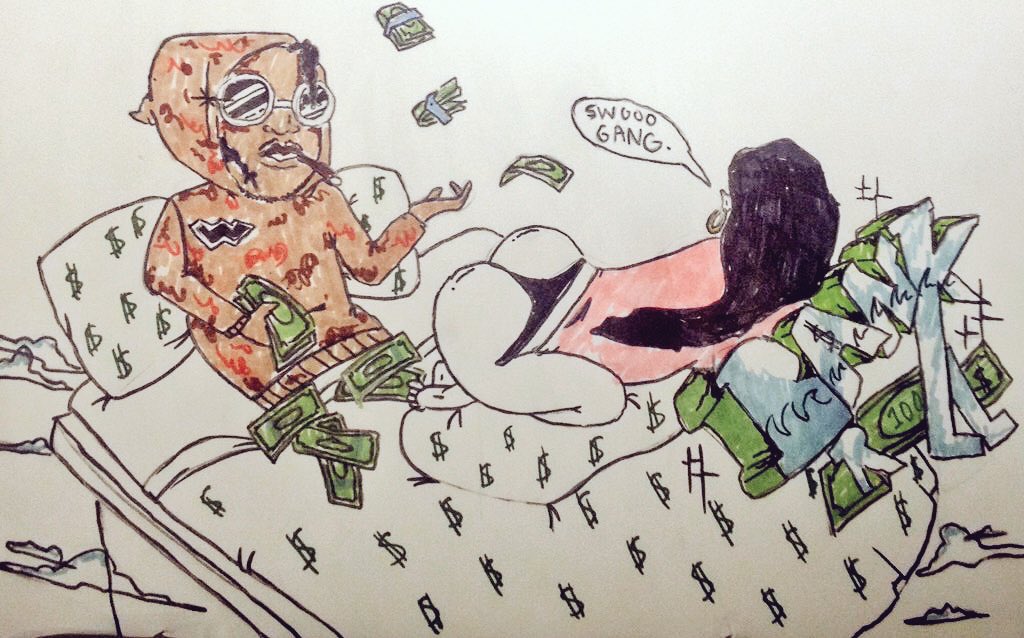 Swaghollywood's tweet photo. March 21st "Bank Rolls" (Prod: @colbycrump ) 

Artwork by: @Lilpeerico https://t.co/lVjTumrvJu