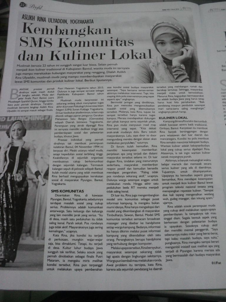 Gemasaba_DIY's tweet photo. Bendahara @Gemasaba_DIY sahabati @aslikhrinaa menjadi profil pada @ModisTabloid (Jawa Pos Group) edisi 08/03/2016. https://t.co/27ylbDUvU5