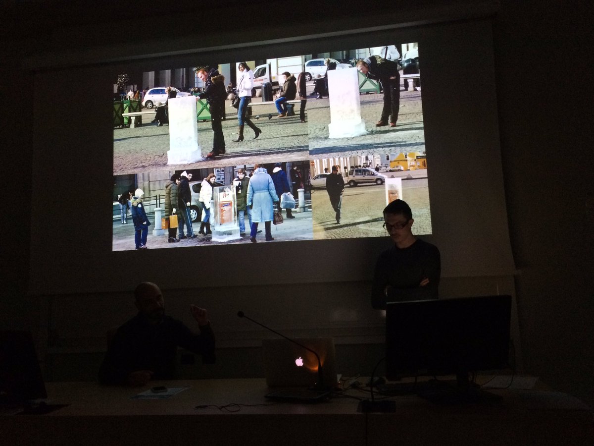 Exemple of guerrilla marketing Made in Torino by <a href="/wwshot/">Wacky Weapon</a>. How to promote ice-skating with real ice.