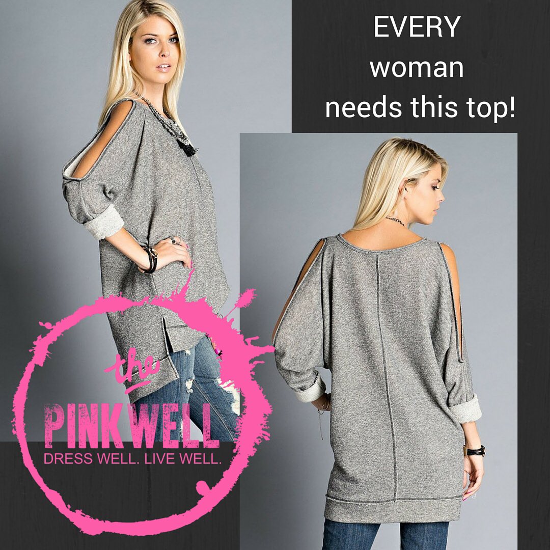 ThePinkwell1's tweet photo. Lightweight Peek-a-Boo Shoulder Sweatshirt! A wardrobe must-have!
#ootd #peekaboo #sweatshirt #graystyle #neutrals https://t.co/PPyWEOg5u5