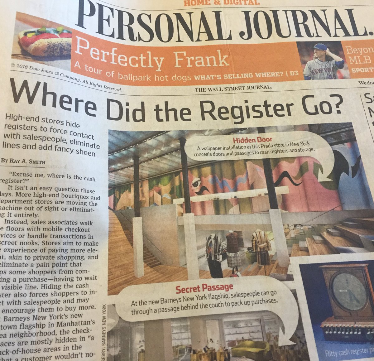 retailwhitney's tweet photo. A secret passageway!?!? "The move toward fewer or no registers puts more pressure on shoppers to engage..." https://t.co/FzhezRfIth