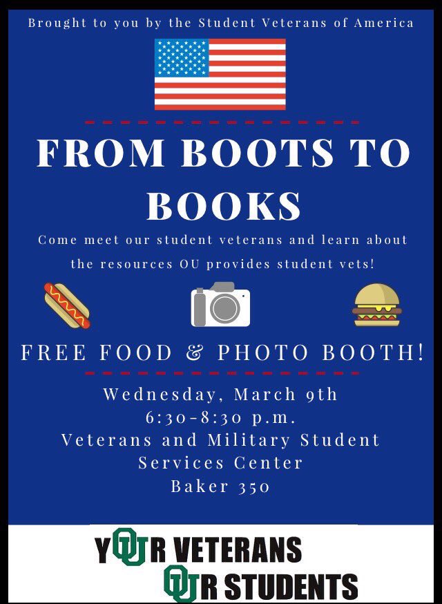 ScrippsPRSSA's tweet photo. Come out to support our #bobcatvets as well as our Bateman Team tonight at 6:30 in Baker 350! @SVAatOU https://t.co/ZkJROPrtro