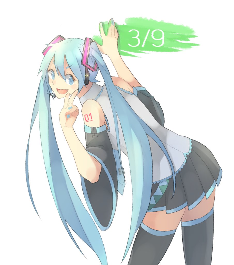 satsuki0127's tweet photo. 1日遅れのミクの日。
背景を描く技能が欲しい…。 https://t.co/bqQWdKWmSS