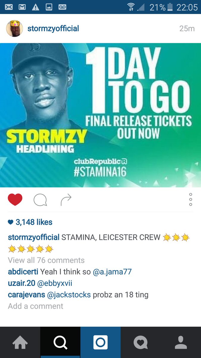 StaminaParties's tweet photo. @Stormzy1 Has said it himself tomorrow is gonna be lit !!! #Stamina16 https://t.co/xSiVDU88Ak