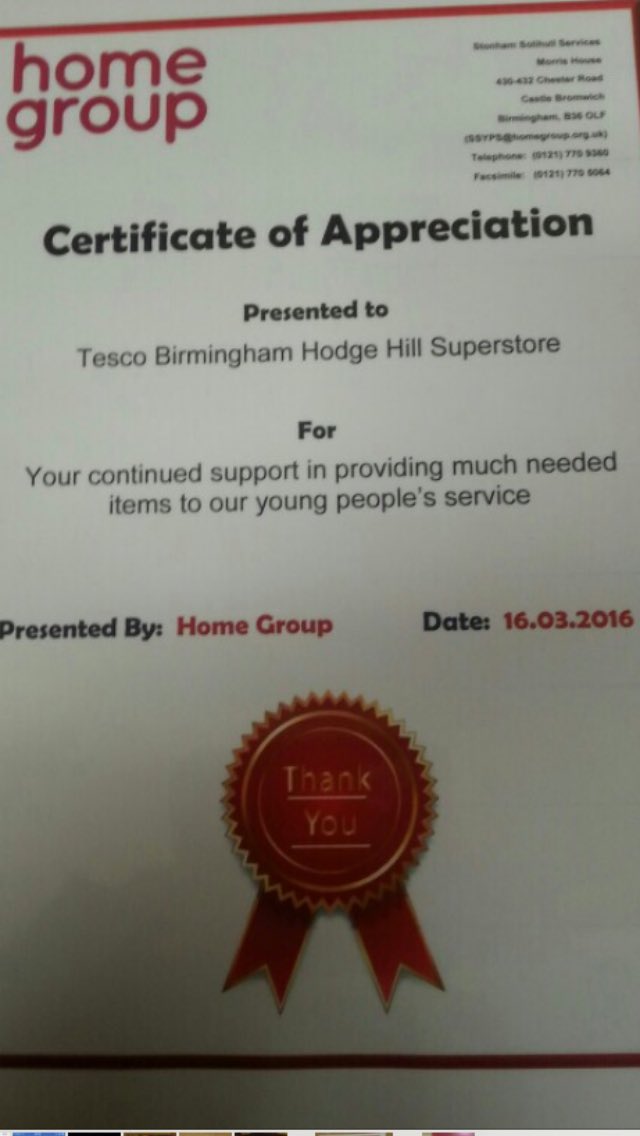 samnutster's tweet photo. Hang your certificate with pride team Hodge Hill,building fab relations@Brooks3240 @stephmullan @ChrisKnell2 https://t.co/kIn3KTWo7d