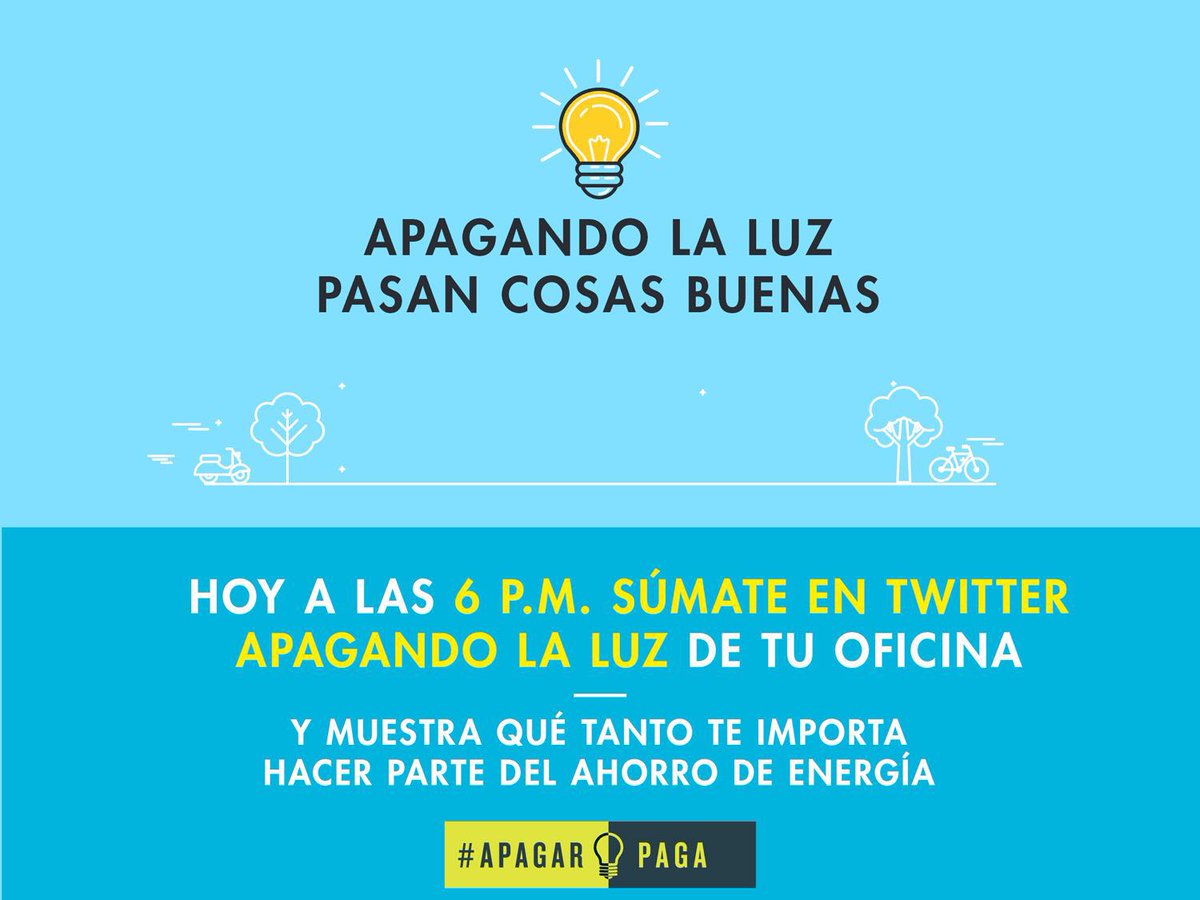 Figue1960's tweet photo. Un bombillo menos sumado a una cadena de 39 millones puede hacer la diferencia. Unámonos a #ApagarPaga https://t.co/euuAPfcDWW