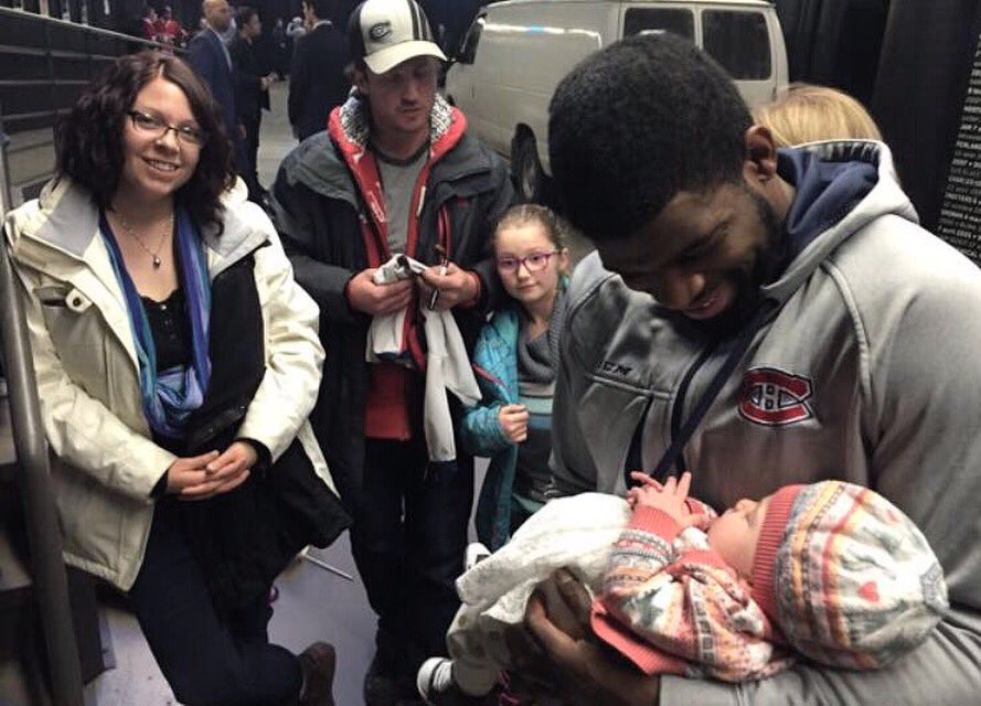 NHL's tweet photo. P.K. Subban brings joy to yet another family. Story: https://t.co/AR8Nr2mfkf

📷: @PKSubban1 https://t.co/M6CTNWjBXh