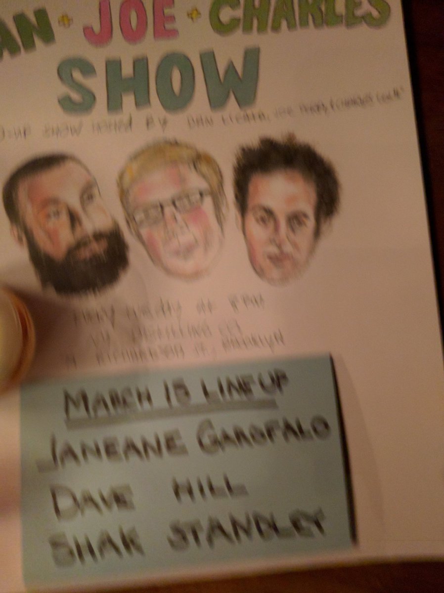 Bad picture! Great lineup! Come through for great drinks and great comedy!
