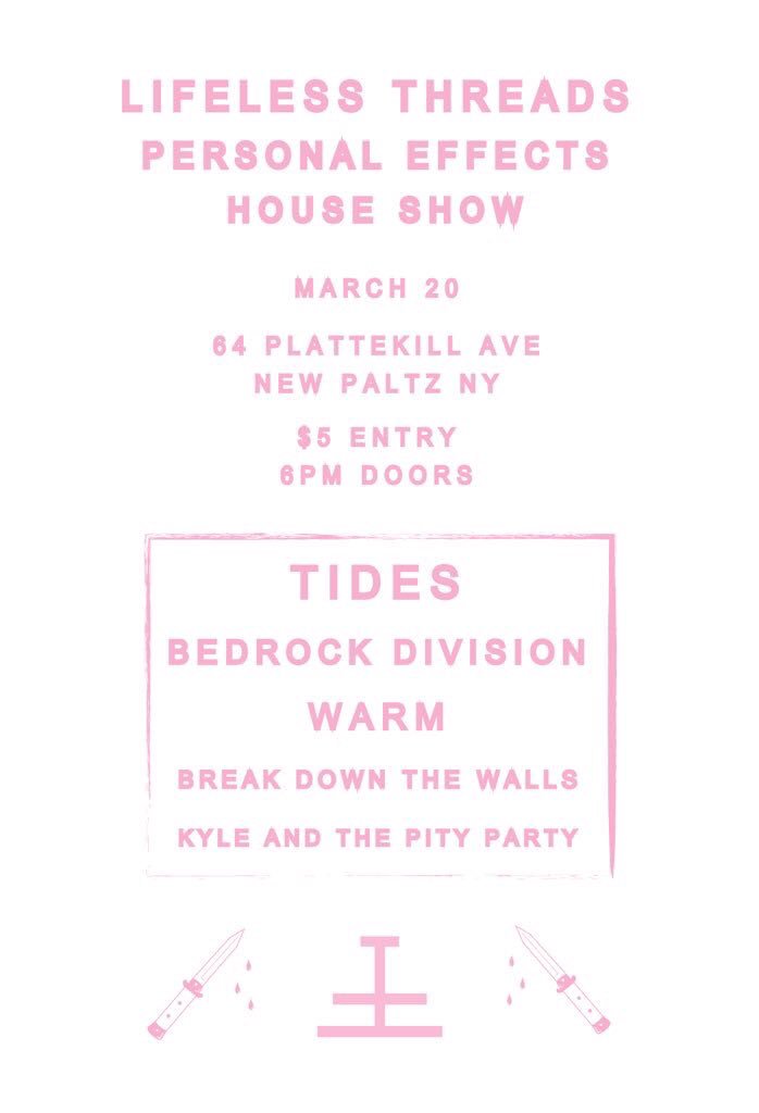 ~ More than happy to announce Warm on the <a href="/LifelessThreads/">LIFELESS</a> house show March 20th supporting some great bands ~