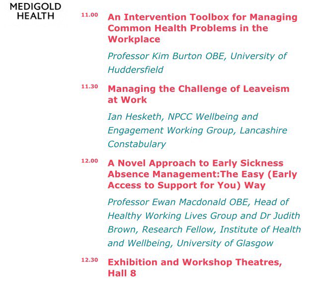 DrIanHesketh's tweet photo. Enjoyed the opportunity to present @ the #HealthAtWork16 conf Knowledgable audience who really see the need for this https://t.co/r7A9IZIgFb