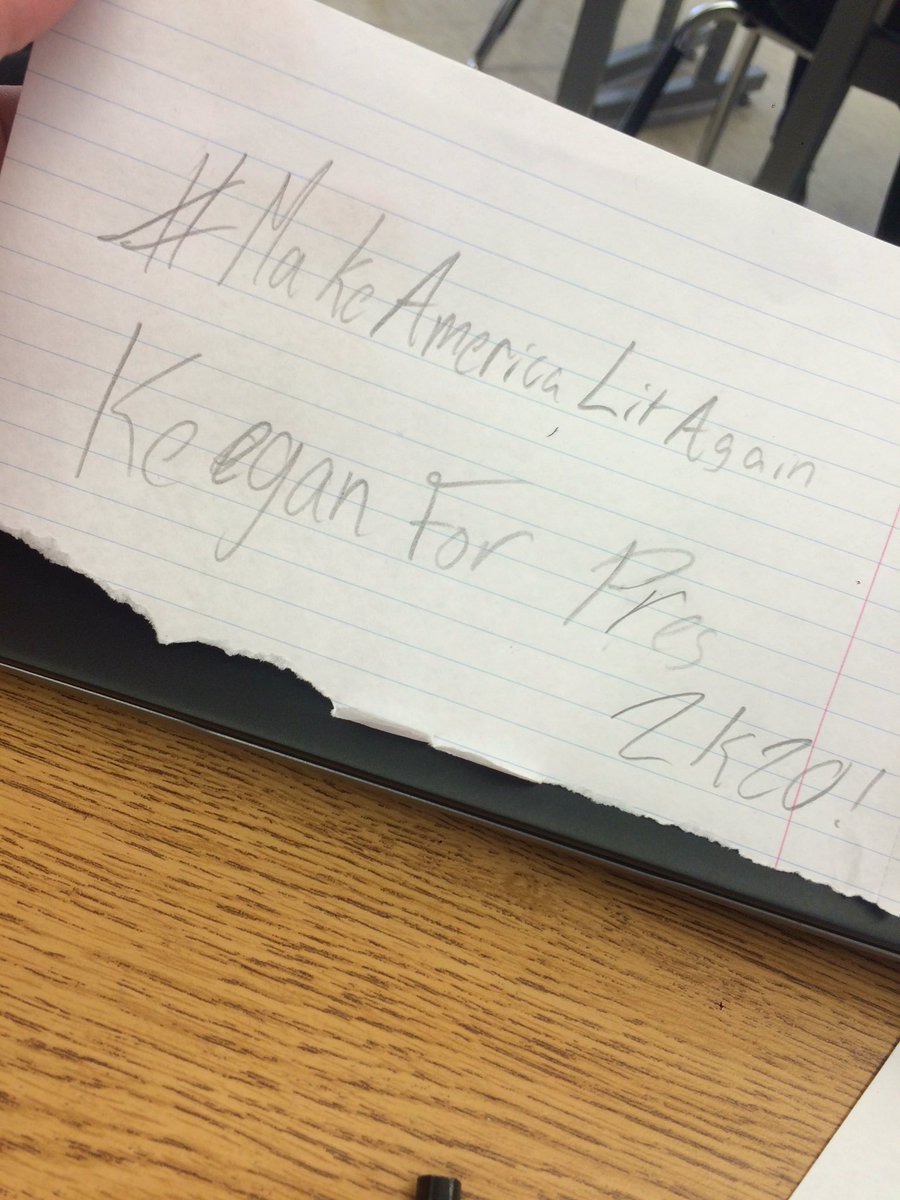 KeeganPres2k20's tweet photo. Found this in the hallway, I love my supporters! 
#MakeAmericaLitAgain https://t.co/kQdTveoBDn