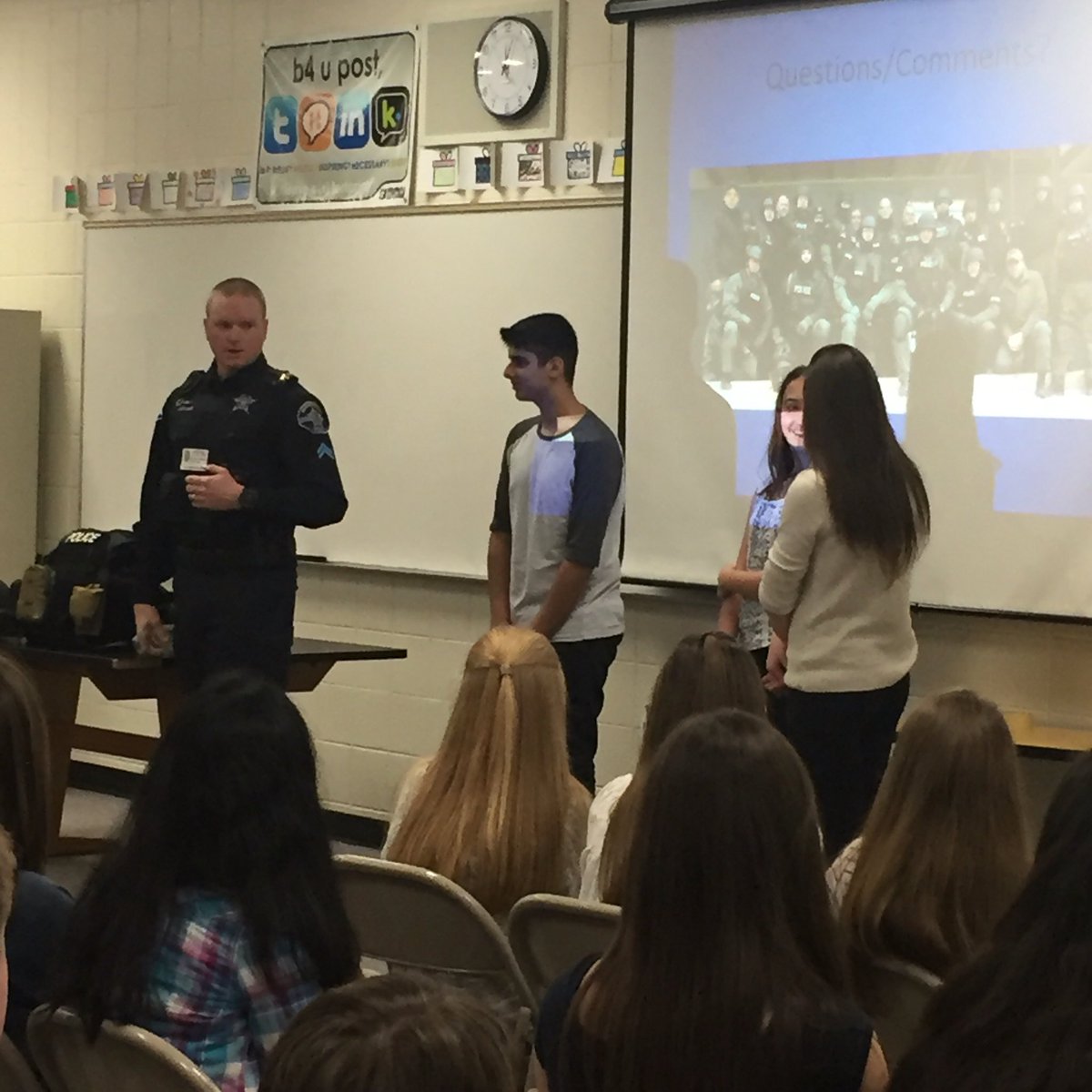 cstinemartin's tweet photo. Crone Career Day is off to a great start! @CroneSchool  #iplearns https://t.co/71roSJflsX