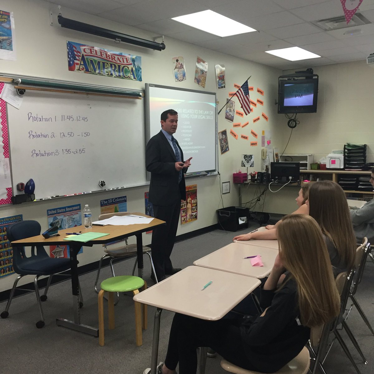 cstinemartin's tweet photo. Crone Career Day is off to a great start! @CroneSchool  #iplearns https://t.co/71roSJflsX