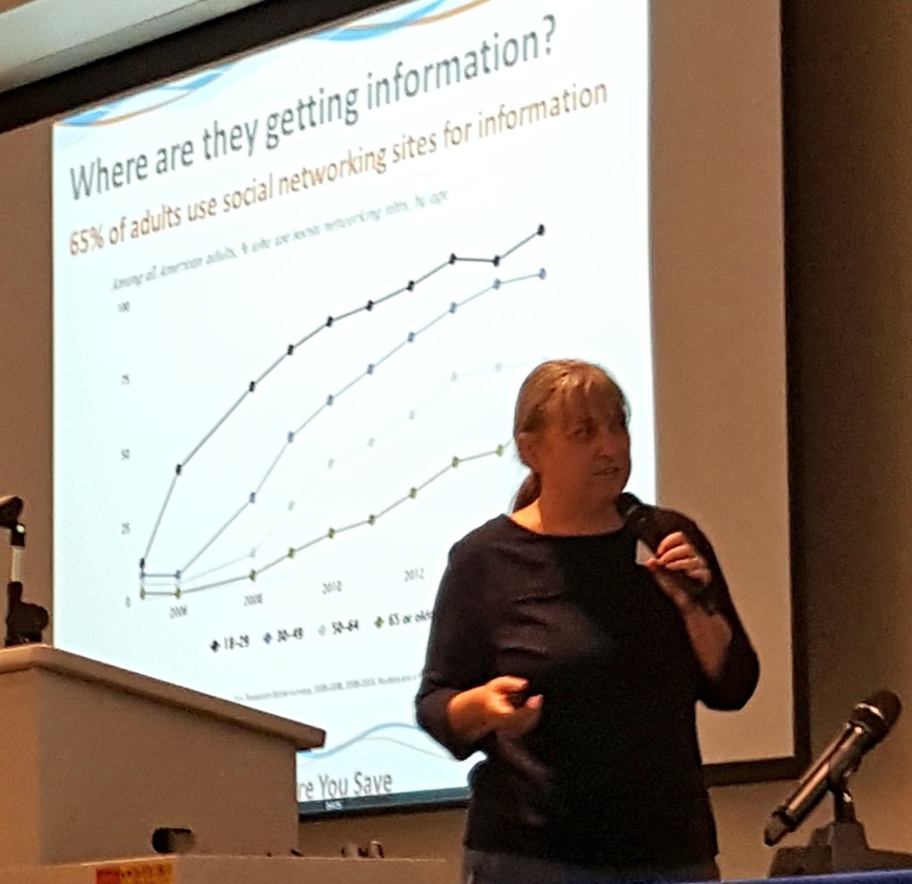LoneStarGCD's tweet photo. "65% of adults use social media sites for information (on #WaterConservation)."--Dana Nichols #GCWC2016 #SaveWater https://t.co/FSqzveJg4P