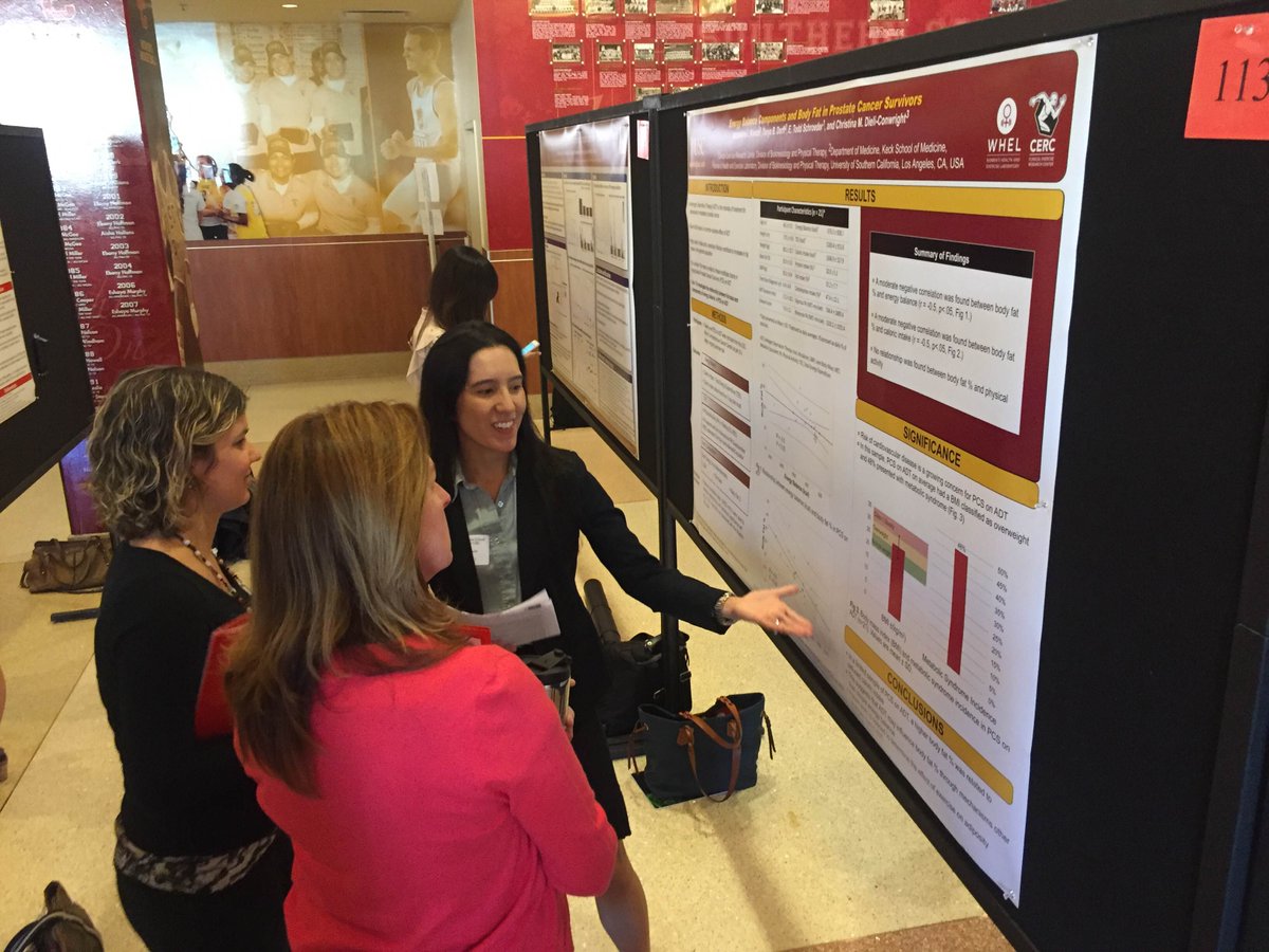 USCCERC's tweet photo. PhD Candidate, Jackie Kiwata, presenting the prostate cancer &amp; exercise study as part of @ostrowusc Research Day! https://t.co/7wgSd1YCPx