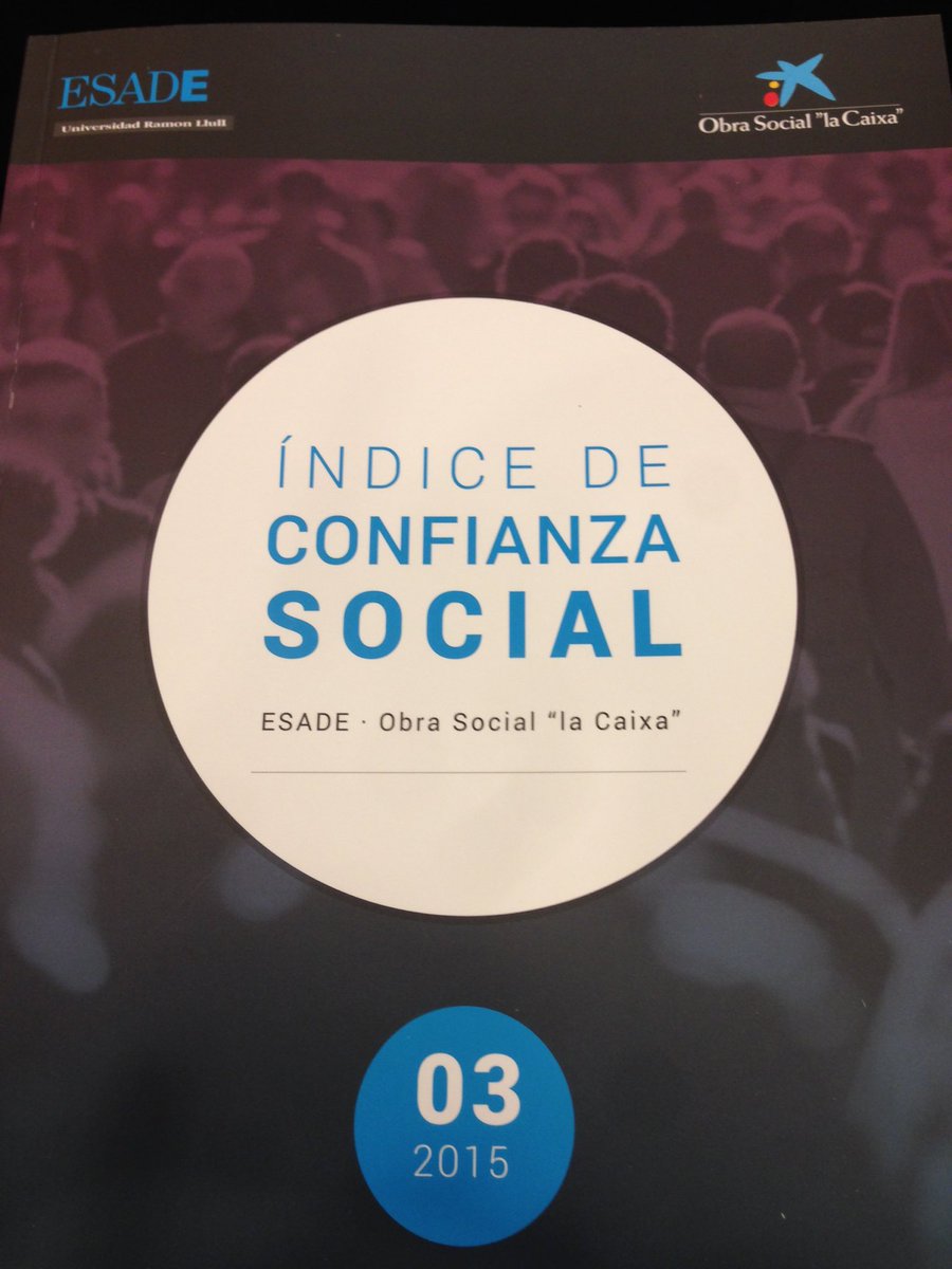 mlunapinto's tweet photo. Presentació del darrer #IndiceConfianza @ESADE @FundlaCaixa, en representació de @GrupCARES https://t.co/D4D0hfIVuv